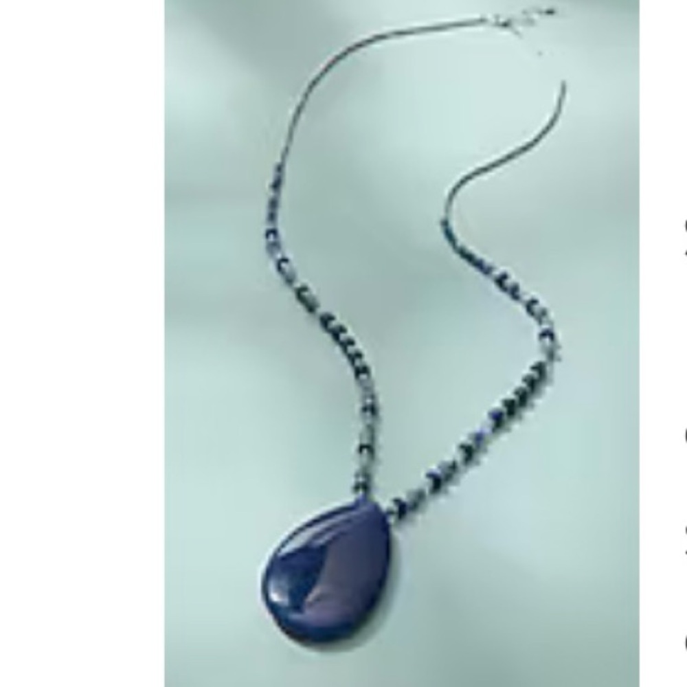 J. Jill • Beaded Blue Lapis Pendant Necklace • 
Blue Multi • NWT